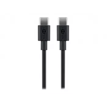 Wentronic goobay - USB-kaabel - USB-C (M) kuni USB-C (M) - USB2.0 3 A - 0,5 m - Must (66316)