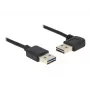 USB-kaabel DeLOCK 1m USB 2.0 A m/m 90° Must