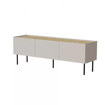 TV-kapp Cama Meble FELLINI 150x40x52 cm, kašmirvärvi raam, õlitatud tammepuidust pealispind
