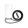 Telefonikott FIXED Samsung Galaxy A36 5G jaoks — Fixed Pure Neck Case TPU, must, nöörikinnituse ühilduvusega