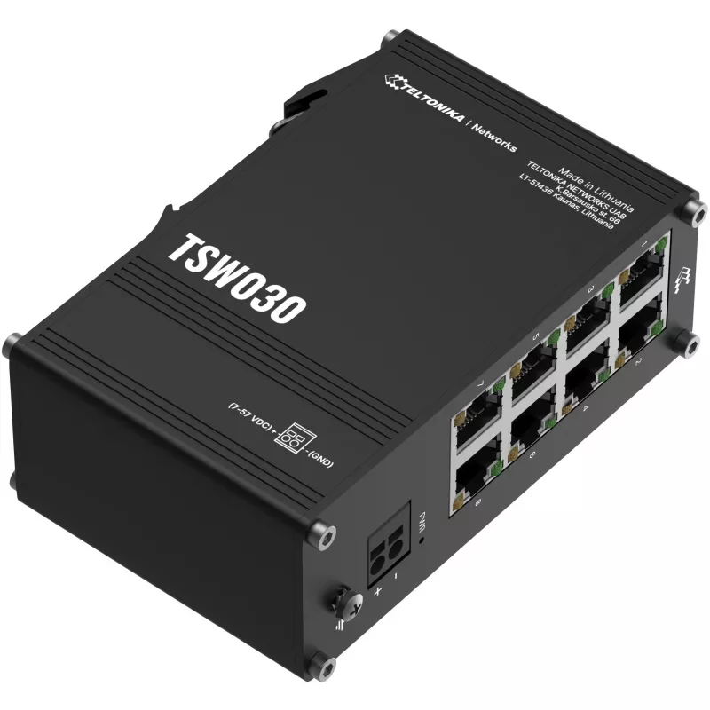 Teltonika TSW, haldamatu 8 pordiga tööstuslik Etherneti lüliti