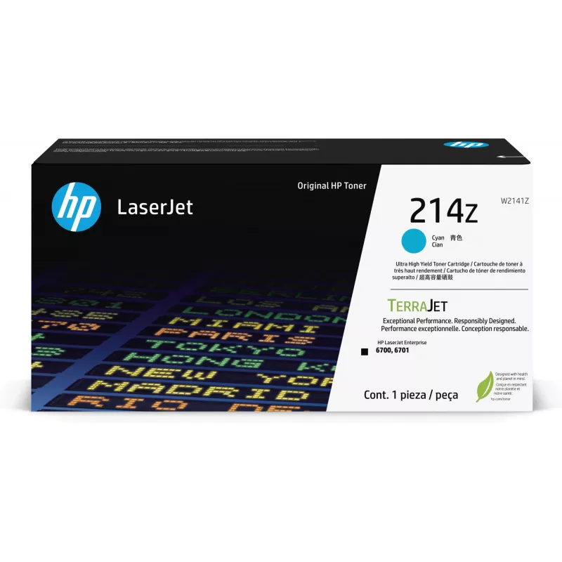 HP 214Z ülikõrge tootlikkusega tsüaan originaal LaserJet toonerikassett