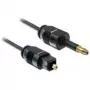 Toslink helikaabel DeLOCK 82875 1m Mini-TOSLINK Must