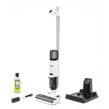 Põrandapesur-tolmuimeja Karcher FCV2 Natural N 1.056-101.0 — aku 21,6 V, tööaeg 25 min, 160 W, kuiv- ja märgpuhastus, kotita, LED-ekraan