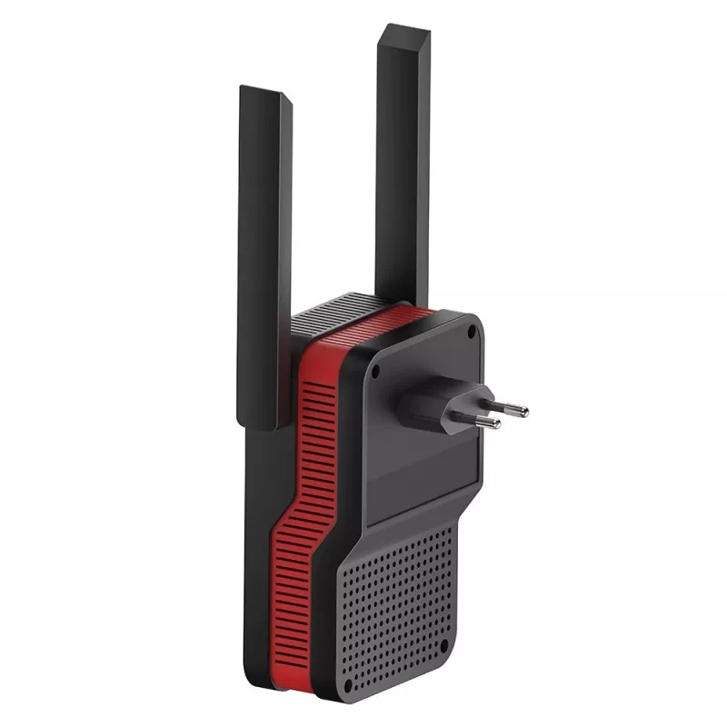 Wi‑Fi signaalivõimendi Cudy RE3000 2400–5000 MHz, 802.11ax/ac/n/g/b/a, Ethernet 100 Mbps, välisantenn, must/punane