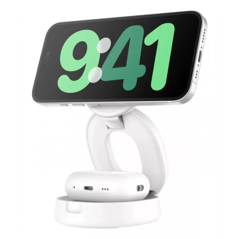 Laadimisjaam Belkin BOOSTCHARGE WIZ035kqWH 2-in-1 Qi2 15W telefonidele ja tarvikutele