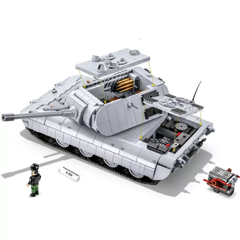Ehituskomplekt COBI Panzerkampfwagen E-100 II maailmasõda 1511 osa