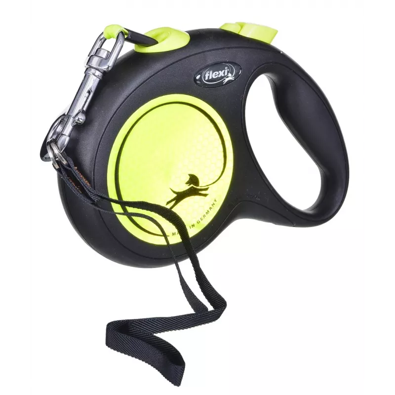 FLEXI uus Neon L - sissetõmmatav rihm - 5 m