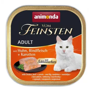 ANIMONDA Vom Feinsten Adult Chicken, beef and carrots - märg kassitoit - 100g