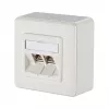 METZ CONNECT BTR E-DAT Module 8/8(8) AP - Wall Box - RJ-45 X 2 - Pure valge, RAL 9010 (1309120002-E)