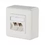 METZ CONNECT BTR E-DAT Module 8/8(8) AP - Wall Box - RJ-45 X 2 - Pure valge, RAL 9010 (1309120002-E)