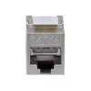 Shielded Cat.6A õhuke Keystone Jack, EQUIP 767223, Toolfree, RJ-45, lame, Silver, 8 pcs