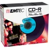 EMTEC Vinyl Look - 10 x CD-R - 700 MB (80 Min) 52x - sinine, kollane, lilla, roheline, roosa - Slim Jewel Case