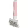Brush ZOLUX 550004 — kassihari S, terasharjased, plastikust käepide, 175 mm, roosa/valge