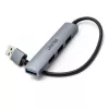 Unitek H1208A USB-A jaotur, 4 porti (1x USB-A 5 Gbps, 3x USB-A 2.0), alumiinium, hõbedane