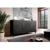MARMO 3D kummut 150x45x80.5 cm matt must/marble must