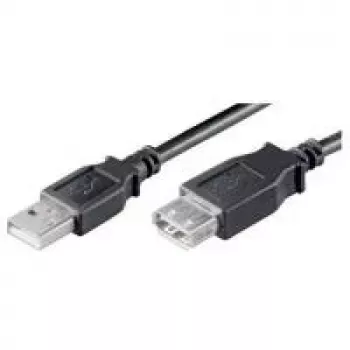 Wentronic Goobay USB 2.0 Hi-Speed pikenduskaabel, must, 0,6 m - USB 2.0 pistik (tüüp A) > USB 2.0 pesa (tüüp A) (68625)