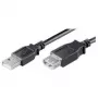 Wentronic Goobay USB 2.0 Hi-Speed pikenduskaabel, must, 0,6 m - USB 2.0 pistik (tüüp A) > USB 2.0 pesa (tüüp A) (68625)