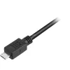 USB 2.0 kaabel, USB-A pistik > Micro-USB pistik must, 0,5 meetrit, topeltvarjestusega