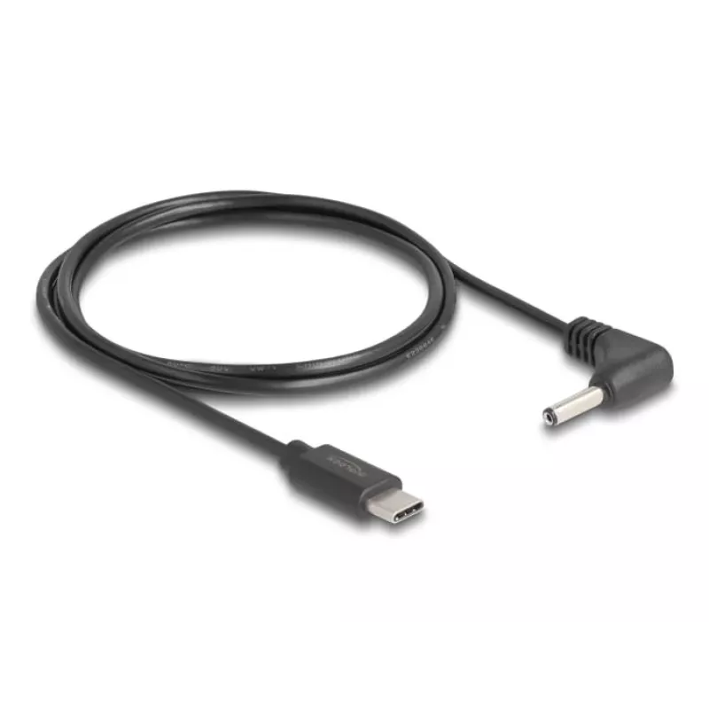DeLOCK 85393 toitekaabel Must 1,5 m USB C 3,5 x 1,35 mm
