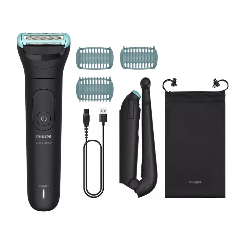 Kehahoolitsusseade Philips 5000 seeria BG5480/15 — fooliumpardel, juhtmevaba liitiumaku, märg ja kuiv, must