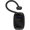 Powerbank 5000 mAh, integreeritud USB-C kaabel 13 cm, 20 W (must, 5 Ah, 1x USB-A, 1x USB-C, PD, QC)