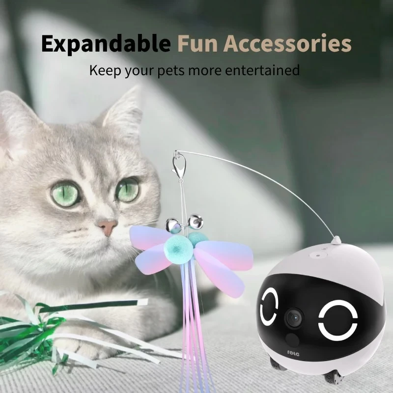 Robot Lemmikloomamonitor Enabot Rola Mini — Wi‑Fi, 5000 mAh aku, 3 MP, 137° vaateväli, valge/must