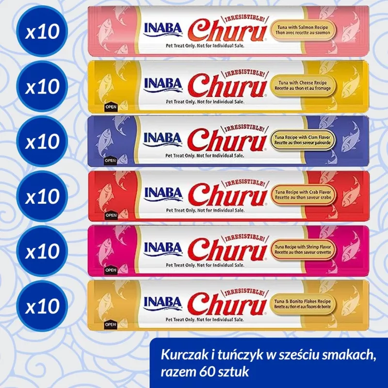 INABA Churu valikukarp Tuunikala – kassimaiused – 60 x 14g