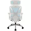 Ergonoomiline kontoritool thunder x3 TEGC-3073102.B1 — valge ja sinine polster, reguleeritavad käetoed, kõrge seljatugi