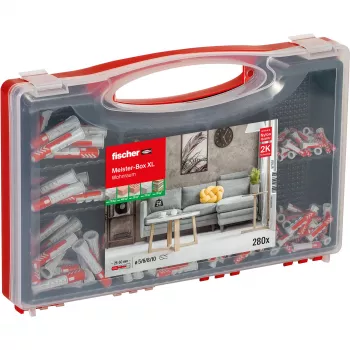 Meister-Box XL elutuba (Helehall/Punane, 280-osaline)