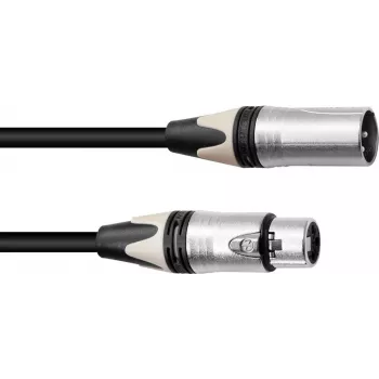 PSSO XLR-mikrofonikaabel, 3-kontaktiline, 15 m, must, Neutrik-pistikud