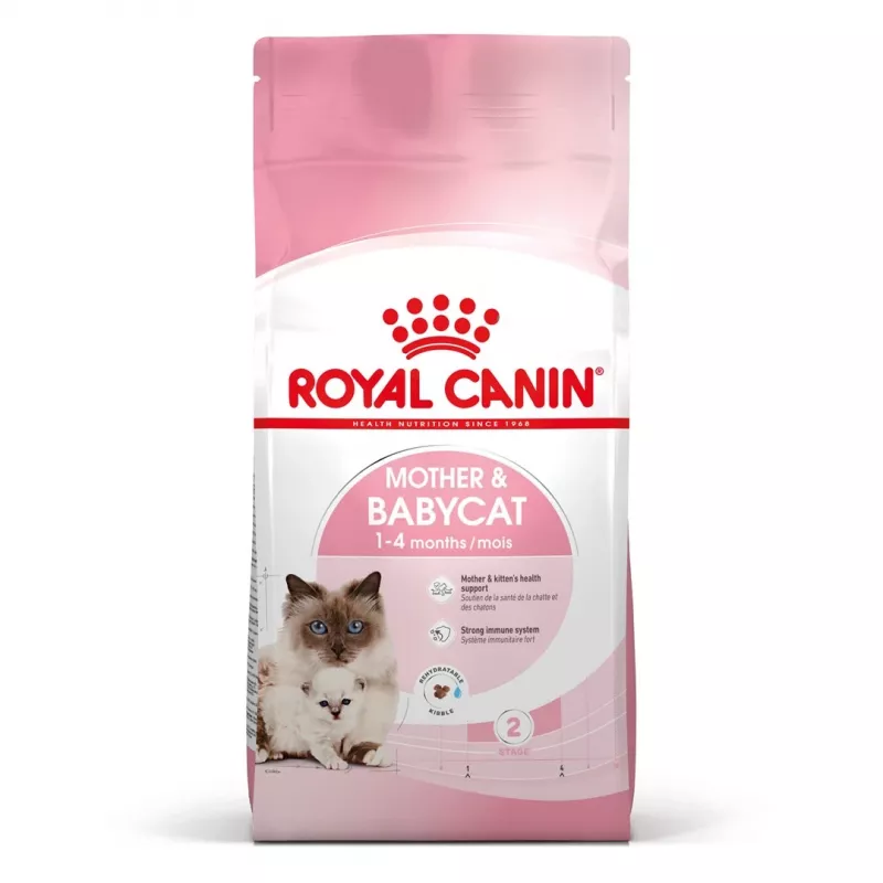 Kuiv kassitoit Royal Canin Mother & Babycat 2 kg — kana, tiinetele, imetavatele emakassidele ja kassipoegadele (Junior)
