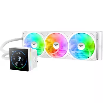 Vedelikjahutusega protsessorijahuti THERMALTAKE TH360-S V3 ARGB Sync AIO Snow Edition, 360 mm, ARGB, kõik-ühes