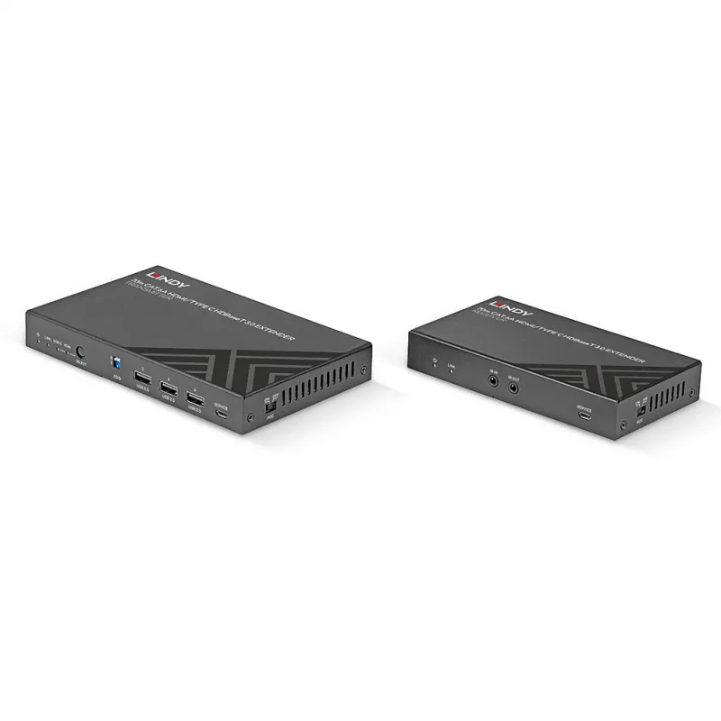 Lindy 70m Cat.6A HDMI 4K60 & Type C HDBaseT 3.0 KVM pikendaja