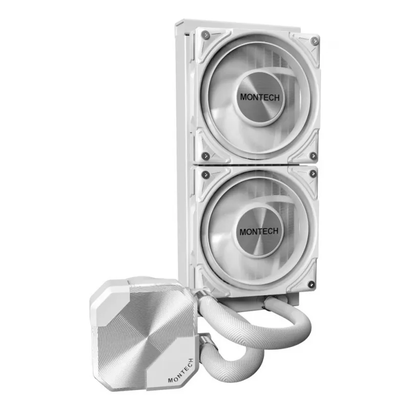 Montech HyperFlow Silent 240 protsessor Vedelikjahutus 12 cm Valge 1 tk