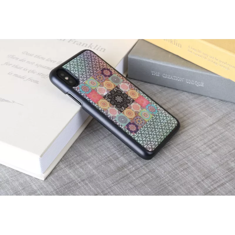 Nutitelefoni ümbris iKins iPhone XS / XS S jaoks — Lilleaia disain, must