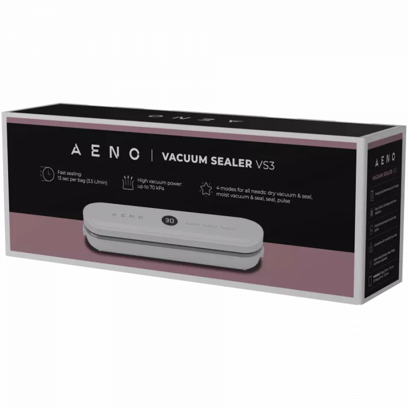 Vaakumpakendaja, valge, LED-ekraan, 80W, -65kPa (±5kPa)