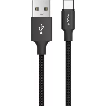 USB Micro kaabel Devia Pheez seeria 5V 2,4A 1m punane