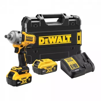 Löökkruvikeeraja DeWALT DCF891P2T-QW, harjadeta, 18V 5,0Ah, 1/2-tolline padrun, 812 Nm pöördemoment, 2000 p/min, 2 akut, laadija, kohver