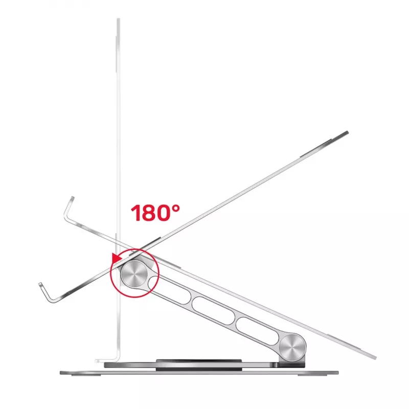 Sülearvutialus Unitek OT180SL01 Alumiinium 25,4–40,6 cm (10–16 tolli) ekraanidele, 360° pööratav, 0–180° kallutatav