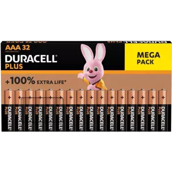 Leelispatareid AAA Duracell Plus 32-pakk (mudel 00216914) kauakestev toide