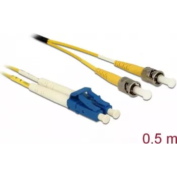 Optiline fiiberkaabel LC ST Singlemode OS2 0,5m DeLOCK