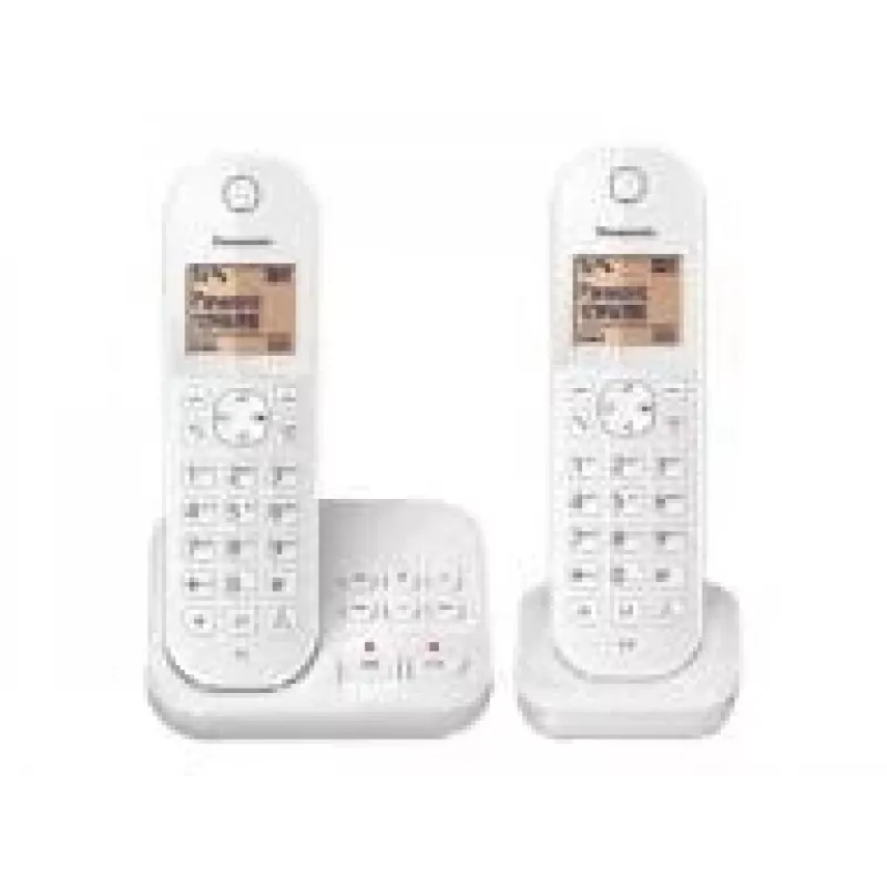 Panasonic KX-TGC422G - Schnurlostelefon - Anrufbeantworter mit Rufnummernanzeige - DECT - weiß + zusätzliches Handset (KX-TGC422GW)