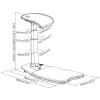 Ergonoomiline tool MACLEAN MC-872 — reguleeritava kõrgusega, lamamismehhanismiga