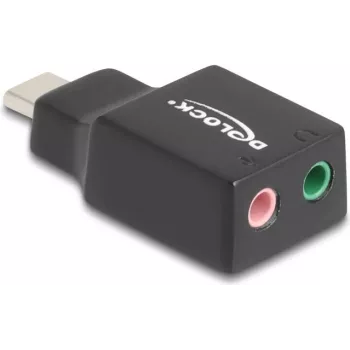 DeLOCK väline USB helikaart USB-C isane 2 × 3,5 mm stereole