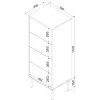 Kummut cama meble Cama 4S TRESSE 50x40x125 cm, matt roheline, 4 sahtlit, puitlaastplaat