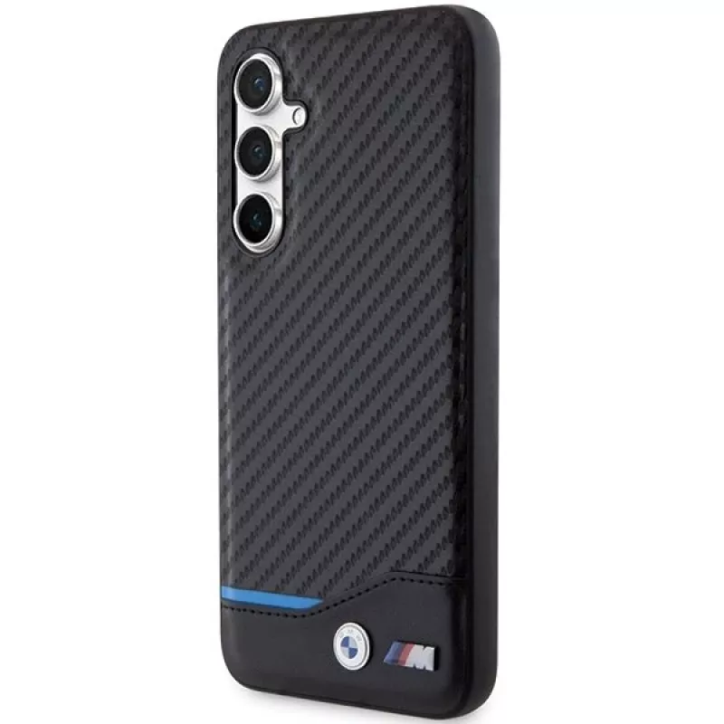 BMW | BMHCS23FE22NBCK | Tagakaas | Samsung | Galaxy S23 FE | Nahk Carbon | Must