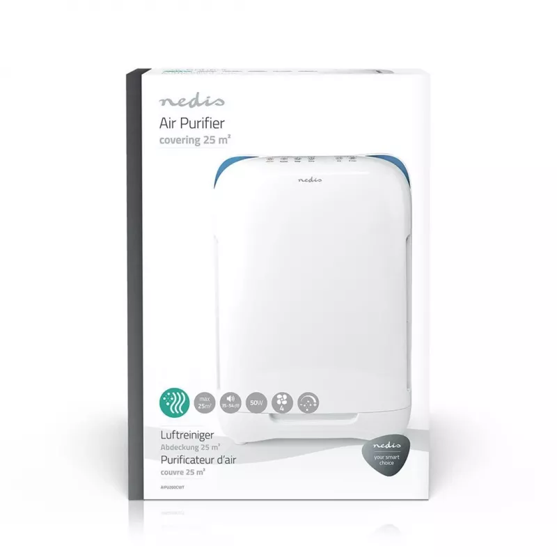 Nedis AIPU200CWT õhupuhasti 25 m² 54 dB 50 W Valge