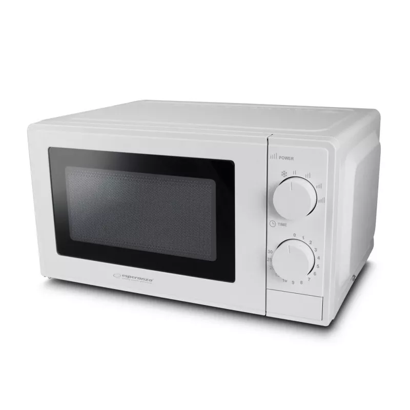 Solo mikrolaineahi ESPERANZA ESTOFADO — 700 W, 20 l, 5 võimsustaset, 24,5 cm pöördalus, valge