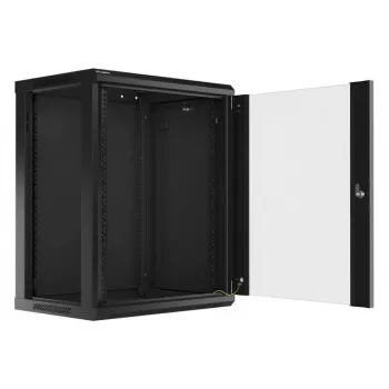 Lanberg seinapaigaldatav paigaldusrack-kapp 19'' 15U 600x450mm must (klaasuks)